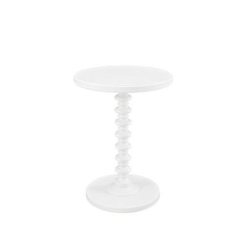 17" Teyla Traditional Round Wood Accent Spindle Table Natural - Powell: Sturdy Pedestal Base, Mdf Surface