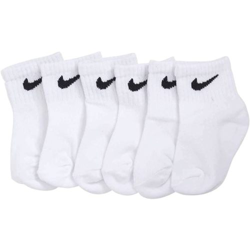 Nike Newborn Baby Socks White/Black 6 Pairs, Size