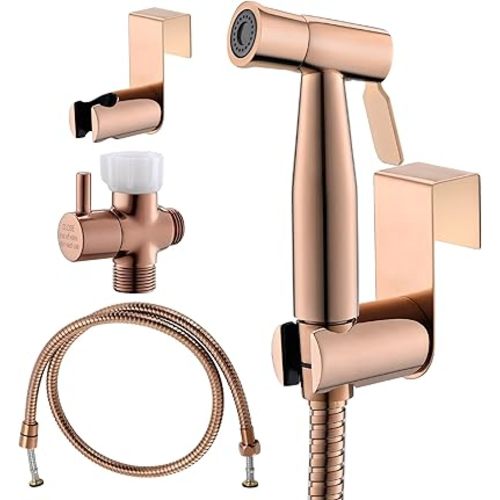 Purrfectzone Black Bidet Sprayer for Toilet, Handheld Bidet Sprayer Kit, Easy-to-Install Toilet Bidet Sprayer Set, Hand Held Stainless Steel Bidet with Adjustable Flow, Cloth Diaper Sprayer