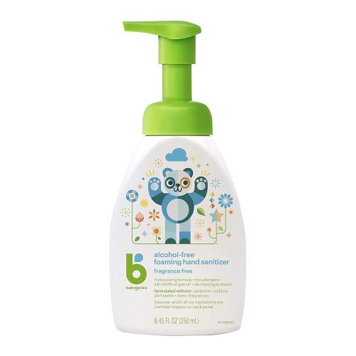 Babyganics Alcohol-Free Foaming Hand Sanitizer, Fragrance Free, 8.45oz Pump Bottle