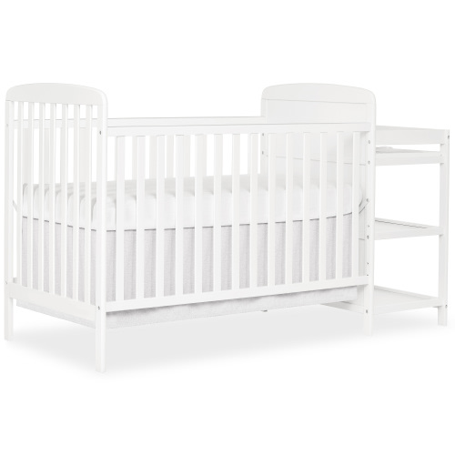 Dream On Me Anna 3-in-1 Full Size Crib and Changing Table Combo in White