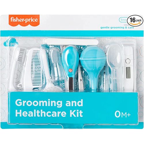 Smart Care Fisher-Price 16-Piece Baby Grooming & Healthcare Kit, Newborn Essentials Gift Set, Baby Care Kit - 16 Piece Set