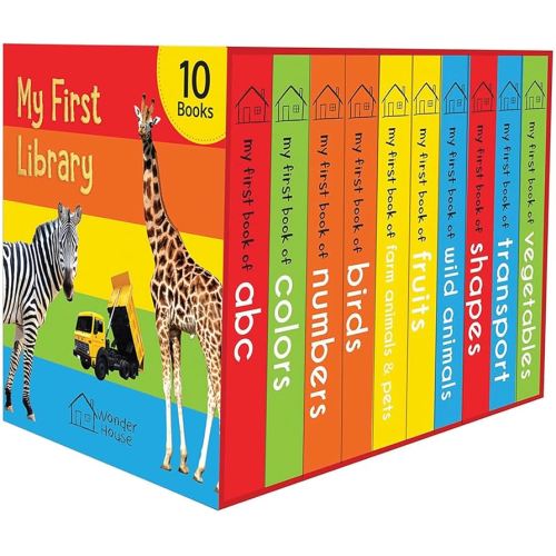 My First Library: Boxset of 10 Board Books for Kids