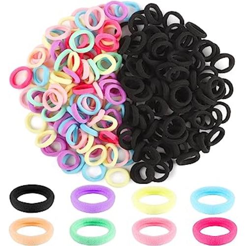 200Pcs Baby Hair Ties, 2cm Seamless