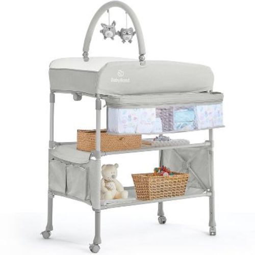 Babybond Portable Baby Changing Table, Gray
