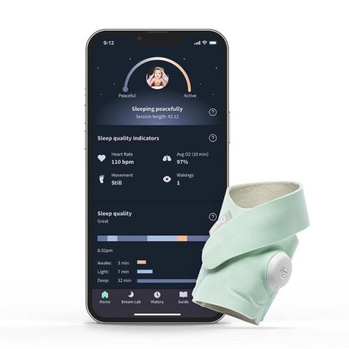Owlet Dream Sock - Smart Baby Monitor with Heart Rate and Average Oxygen O2 as Sleep Quality Indicator