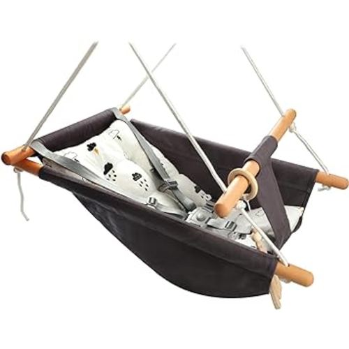 Baby Swing Outdoor Indoor for Infants to Toddlers, Portable Adjustable Baby Porch Swing with 5-Point Safety Belt, Kids Tree Hanging Chair Toys for Door Garden Backyard