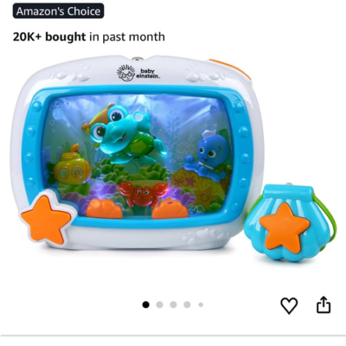 Baby Einstein Sea Dreams Soother Musical Crib Toy and Sound Machine, Newborn and up