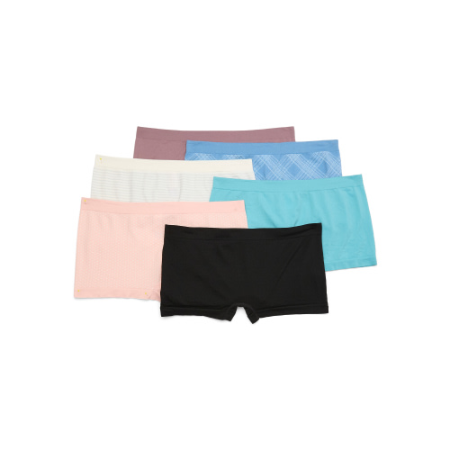 Joyspun Women's Seamless Boyshort Panties, 6-Pack, Sizes XS to 3XL