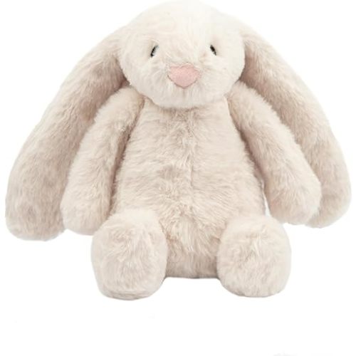 Best Pet Supplies Interactive Bunny Buddy Dog Toy with Crinkle and Squeaky Enrichment for Small and Medium Breed Puppies or Dogs, Cute and Plush - Bunny (Beige)