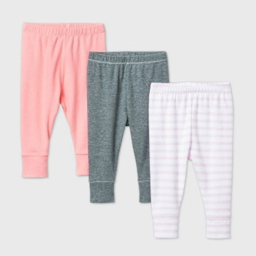 Baby Girls' 3pk Flamingo Parade Pull-On Pants - Cloud Island™ Pink