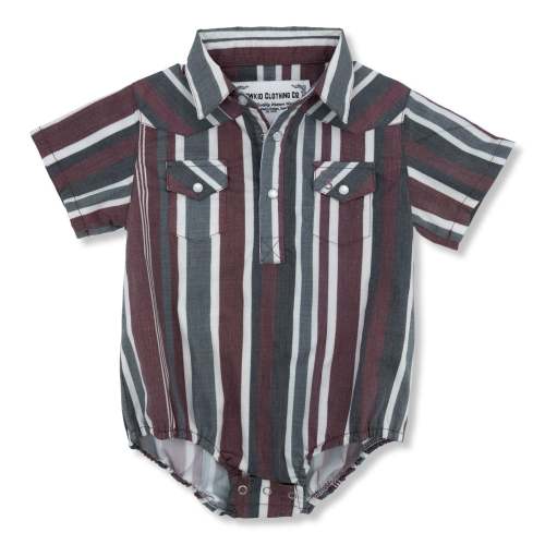 Maverick Short Sleeve Pearl Snap Onesie – Cowkid Clothing Company