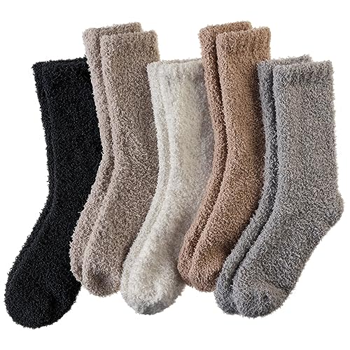 Eyean Womens Fuzzy Socks Soft Warm Fluffy Winter Sleep Thermal Plush Casual Cozy Home Socks