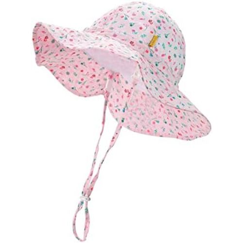 Baby Girls Sun Hat Cute Flower Toddler Summer Outdoor Infant Beach Wide Brim Flowers and tie dye