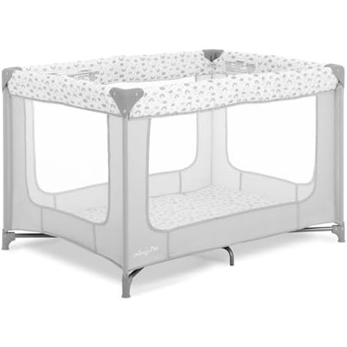Dream On Me Zodiak Portable Playard, Compact for Travel, Carry Bag, C Grey