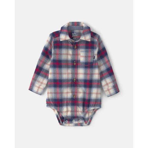 3m Baby Boy Plaid Long-Sleeve Bodysuit - OshKosh B'gosh | Carter's