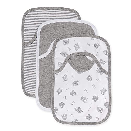 Burt's Bees Baby Bibs, 5-Pack Lap-Shoulder Drool Cloths, 100% Organic Cotton with Absorbent Terry Towel Backing (Tossed Succulents)