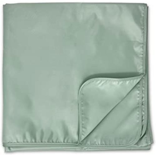 Tiny Twinkle Mess-Proof Splat Mats for Under high Chairs or Table Cover Art Projects for Baby and Toddler - Waterproof, Washable Floor or Table Splash mat 51" x 51" (Sage)