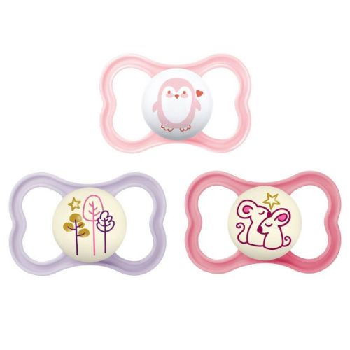 MAM Air Night & Day Pacifier 16+ Months - Girl - 3pk