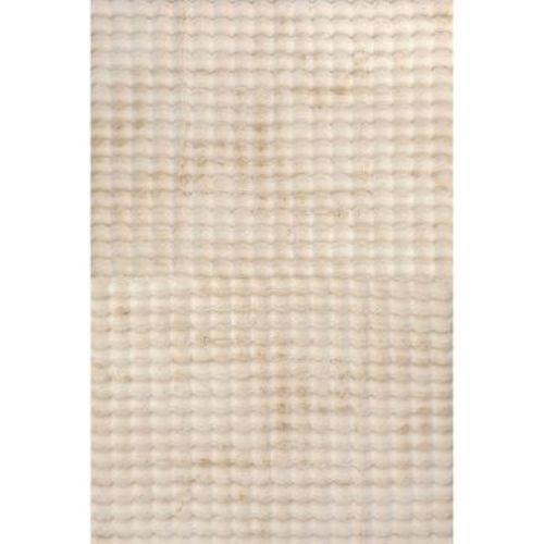 Nuloom Jeni Solid Faux Rabbit Machine Washable Indoor Area Rug, 2' X 3', Beige