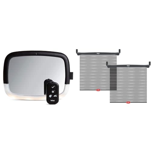 Munchkin® Brica® Night LightTM Baby in-Sight® Adjustable Car Mirror with LEDs & 2 Sun SafetyTM Car Window Roller Shades