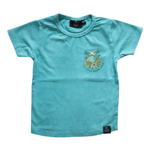 Blue Little Surfer Dude Logo Toddler Tee