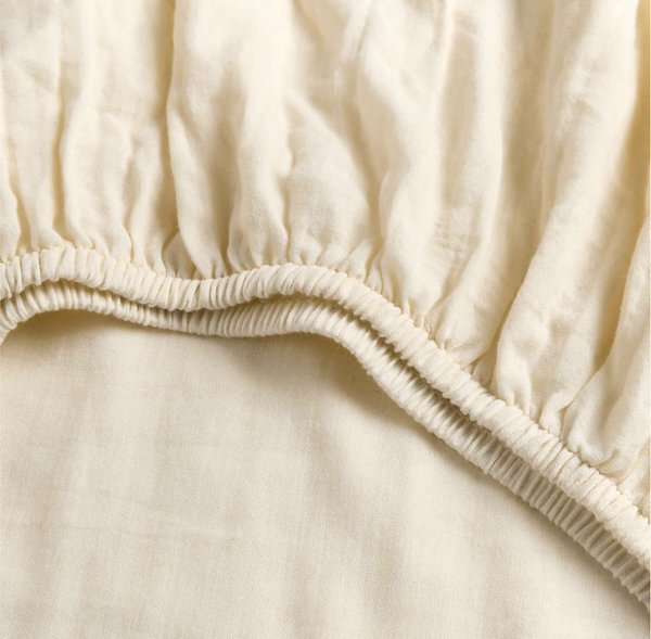 Supersoft Undyed 100% Organic Cotton Gauze Baby Crib Fitted Sheet