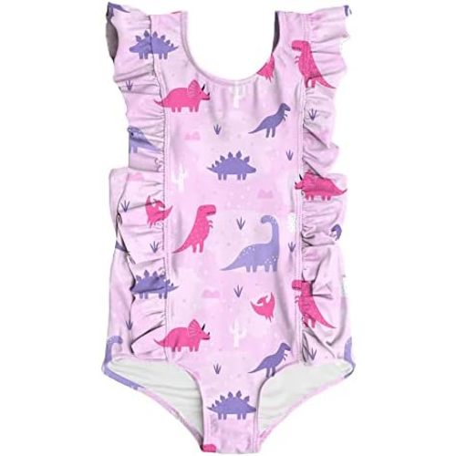 ALISISTER Toddler Little Girls Swimsuit Ruffle Bathing Suit One Piece Swimsuit Summer Swimwear 2-7 Years