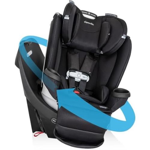 Evenflo Gold Revolve360 Extend All-in-One Rotational Car Seat with SensorSafe (Onyx Black)
