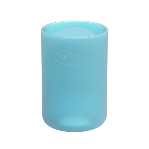 Dr. Brown's Options+ Narrow Glass Bottle Sleeve, 100% Silicone, Blue, BPA-Free, 4 oz, 1-Pack