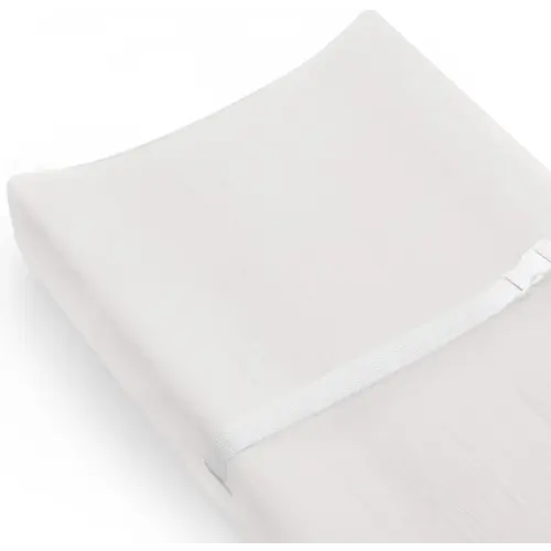 Changing Pad Cover for Baby Girls Boys, Muslin Changing Table Pad Covers with Boho Style, Neutral Color Soft and Breathable (White)