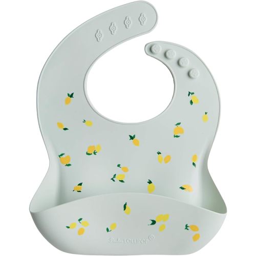 Loulou Lollipop Soft, Waterproof Silicone Feeding Bib for Babies and Toddlers - Lemon