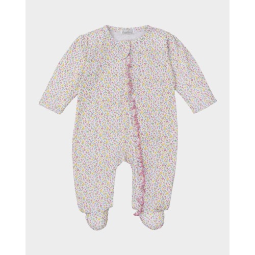Girl's Garden Trellis Zip Footie, Size Newborn-9M