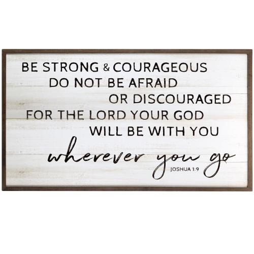 Joshua 1:9 Wood Wall Decor