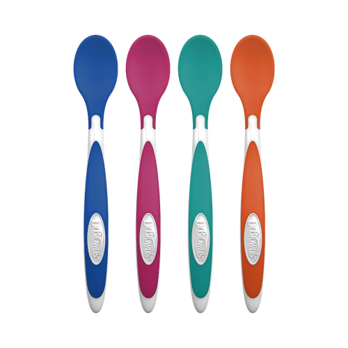 Dr. Brown's TempCheck, Temperature Color-Changing Spoons for Babies & Toddlers, BPA Free, 4 Pack
