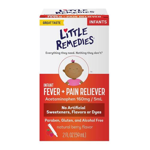 Little Remedies Baby Medicine, Infant Fever and Pain Relief with Acetaminophen, Berry Flavor, 2 Fl Oz