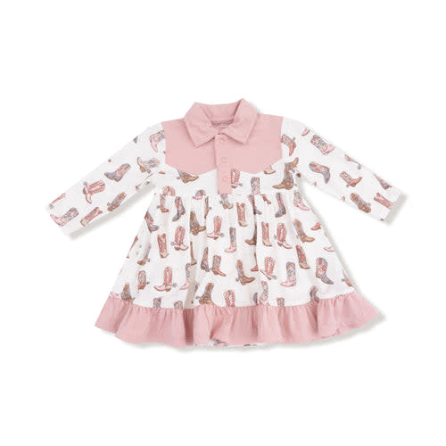 Long Sleeve Cowgirl Bodysuit Dress – Angel Dear