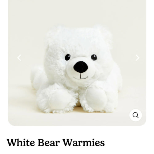 Microwavable White Bear Warmies | Warmies USA