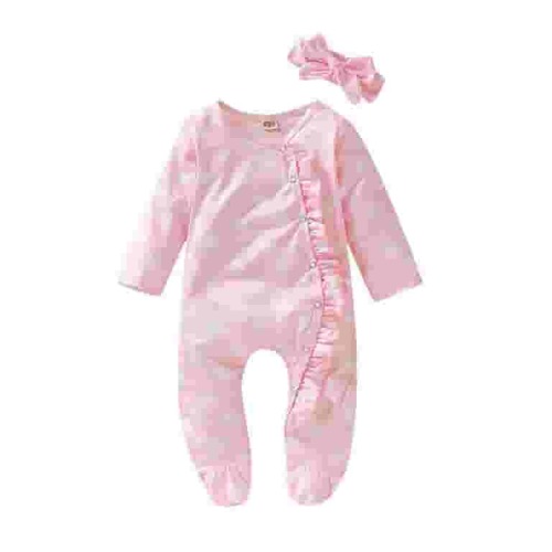 eileial Baby Boys Girls Zip Front Footed Pajamas Zip-Front One-Piece Sleeper Non-Slip Footie Cute Pattern Jumpsuit Pjs,Hot Pink 6-12 Months