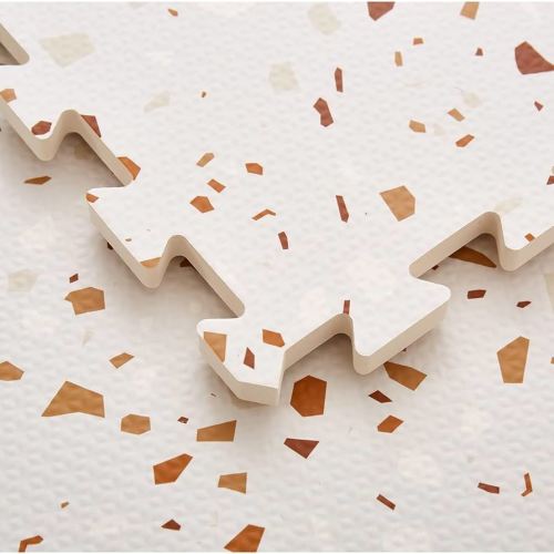 Terrazzo Playmat, Non-Toxic, Eco-Friendly, EVA-Foam, Puzzle Playmat (Brown), Extra Large, 180 centimeters x 120 centimeters