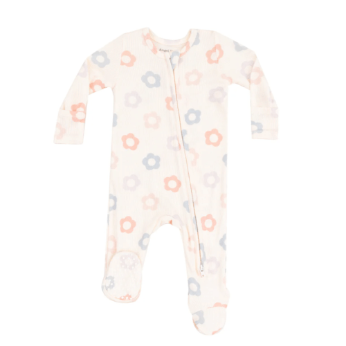2 Way Zipper Footie - Daisy Pop