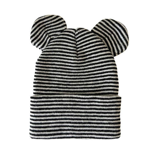 Baby's First Hat®, Black/White Stripe Bear
