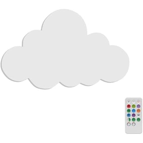 BugyBagy Remote Control Nursery Light for Baby and Toddler Room,9 Colors Changing Cloud Wall Lamp