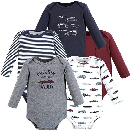 Hudson Baby unisex-baby Cotton Long-sleeve Bodysuits