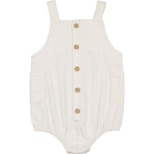 Summer Glory Boys Romper Ivory & Taupe - 6 Months