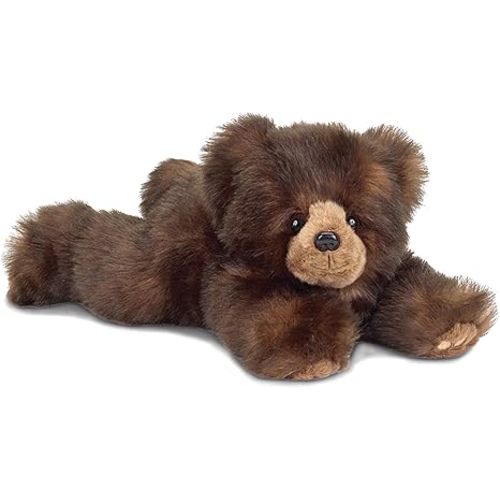 Bearington Snuggly Ben Plush Stuffed Animal Brown Grizzly Bear, 14"