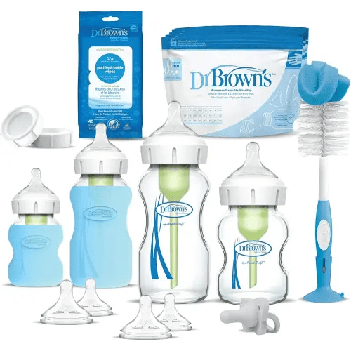 Dr. Brown's Options + Wide-Neck Glass Baby Bottle Starter Set