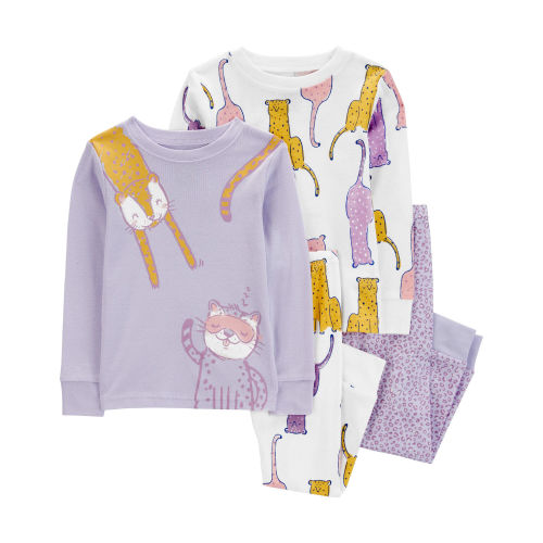 Baby 4-Piece Cat 100% Snug Fit Cotton Pajamas - Carter's | Carter's