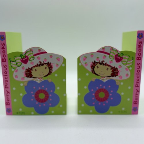 Vintage Strawberry Shortcake Wooden Bookends  Berry Precious Books Kids Room