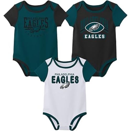 Outerstuff NFL Teams Newborn Baby and Infant Short Sleeve Bodysuit Variety 3-Pack (0-18m)